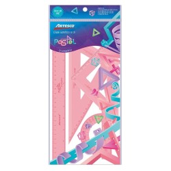 Juego De Escuadras Artesco Pastel X 30 Cm