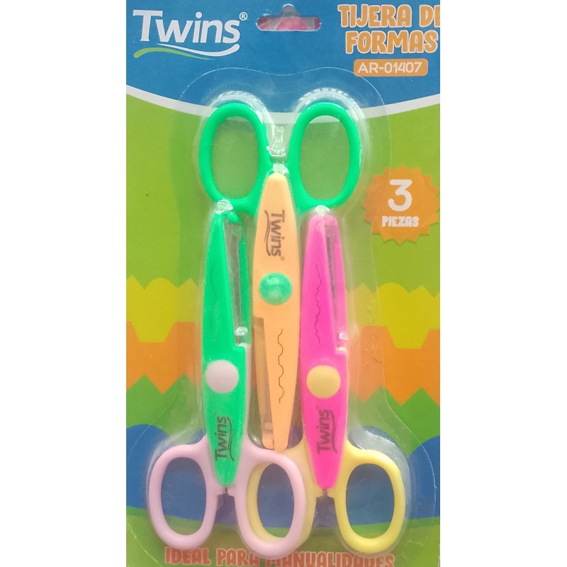 Tijeras de Formas x 3 Twins 6.3''