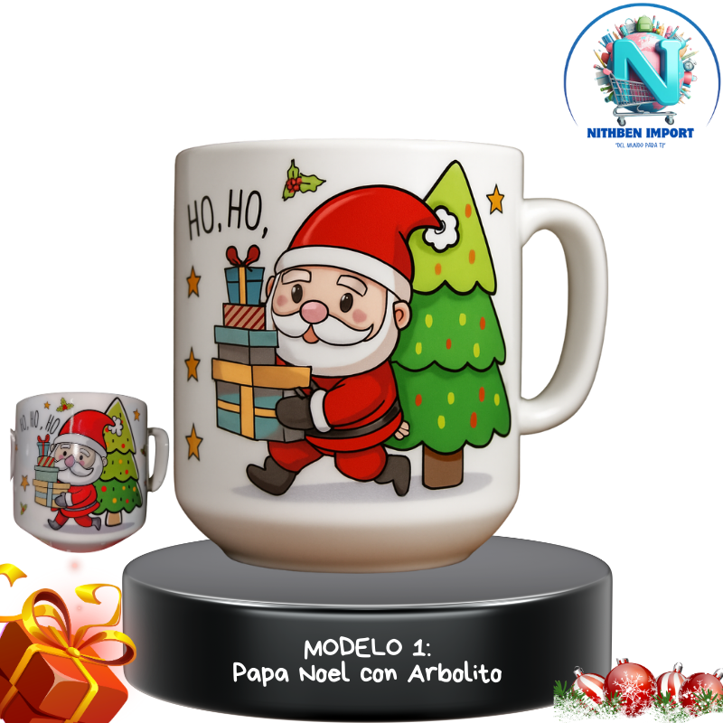 TAZAS NAVIDEÑAS LOSA 610ML 🍵