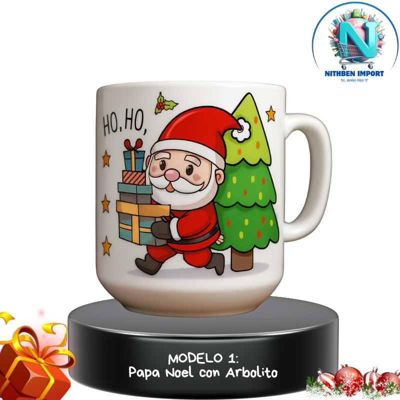 TAZAS NAVIDEÑAS LOSA 610ML 🍵​ (POR MAYOR)