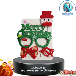 SET LENTES NAVIDEÑOS + GANCHITOS🎀​😎