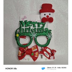 SET LENTES NAVIDEÑOS + GANCHITOS🎀​😎​  (POR MAYOR)