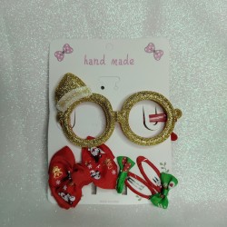 SET LENTES NAVIDEÑOS + GANCHITOS🎀​😎​  (POR MAYOR)