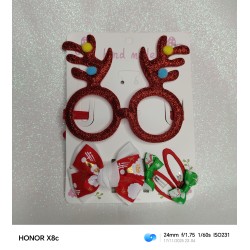 SET LENTES NAVIDEÑOS + GANCHITOS🎀​😎​  (POR MAYOR)