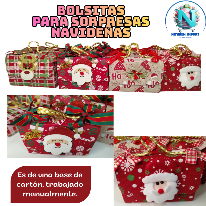 BOLSITAS NAVIDEÑAS (TIPO CARTERITA)