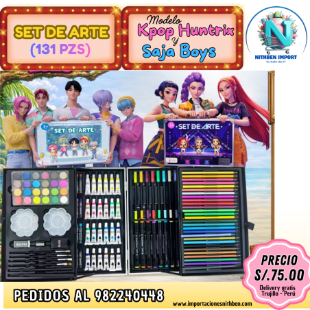 🎨✨ SET DE ARTE 131 PIEZAS – KPOP HUNTRIX