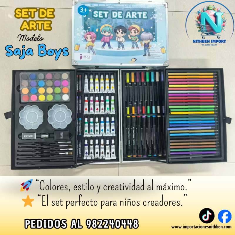 🎨✨ SET DE ARTE 131 PIEZAS – SAJA BOYS