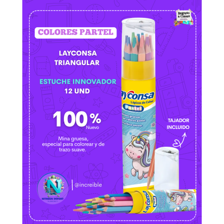 COLORES PARTEL + ESTUCHE + TAJADOR