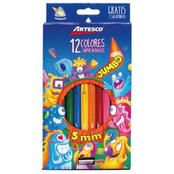 Colores Jumbo Artesco X 12 Und + Tajador