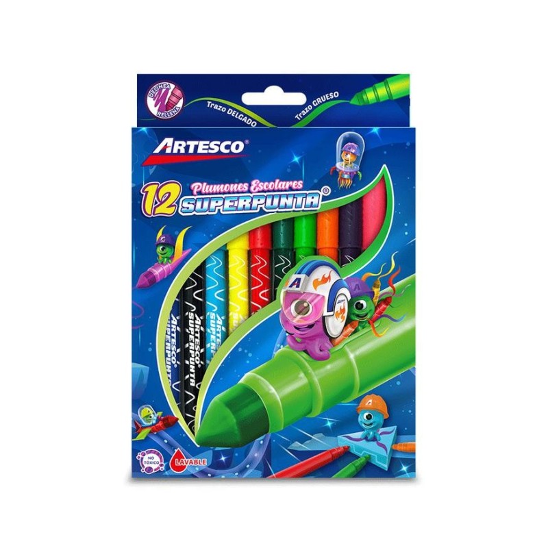 Plumón Artesco Superpunta X 12 Und