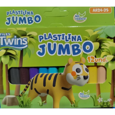 Plastilina Jumbo Twins x 12 und
