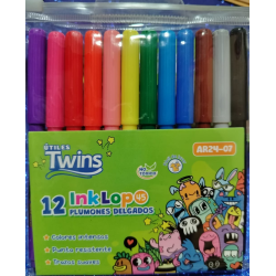Plumones Twins x 12und
