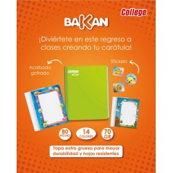 CUADERNO COLLEGE  BAKAN A-4 SOLIDO