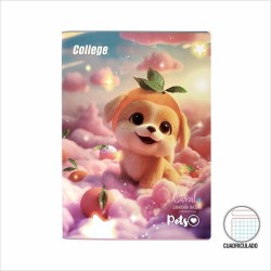 CUADERNO COLLEGE PETS TRIPLE RENGLON A-4