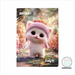CUADERNO COLLEGE PETS TRIPLE RENGLON A-4