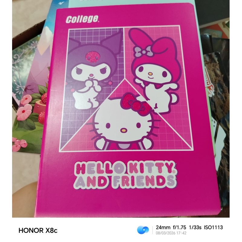 CUADERNO COLLEGE HELLO KITTY/KUROMI
