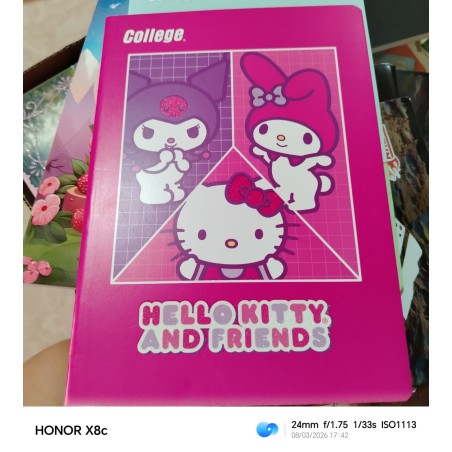 CUADERNO COLLEGE HELLO KITTY/KUROMI